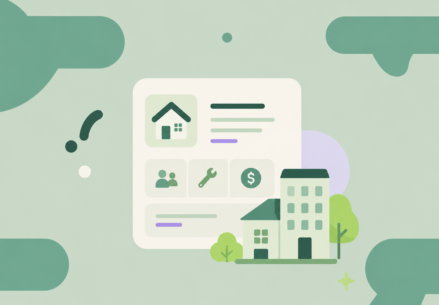 Illustration of the property management lifecycle